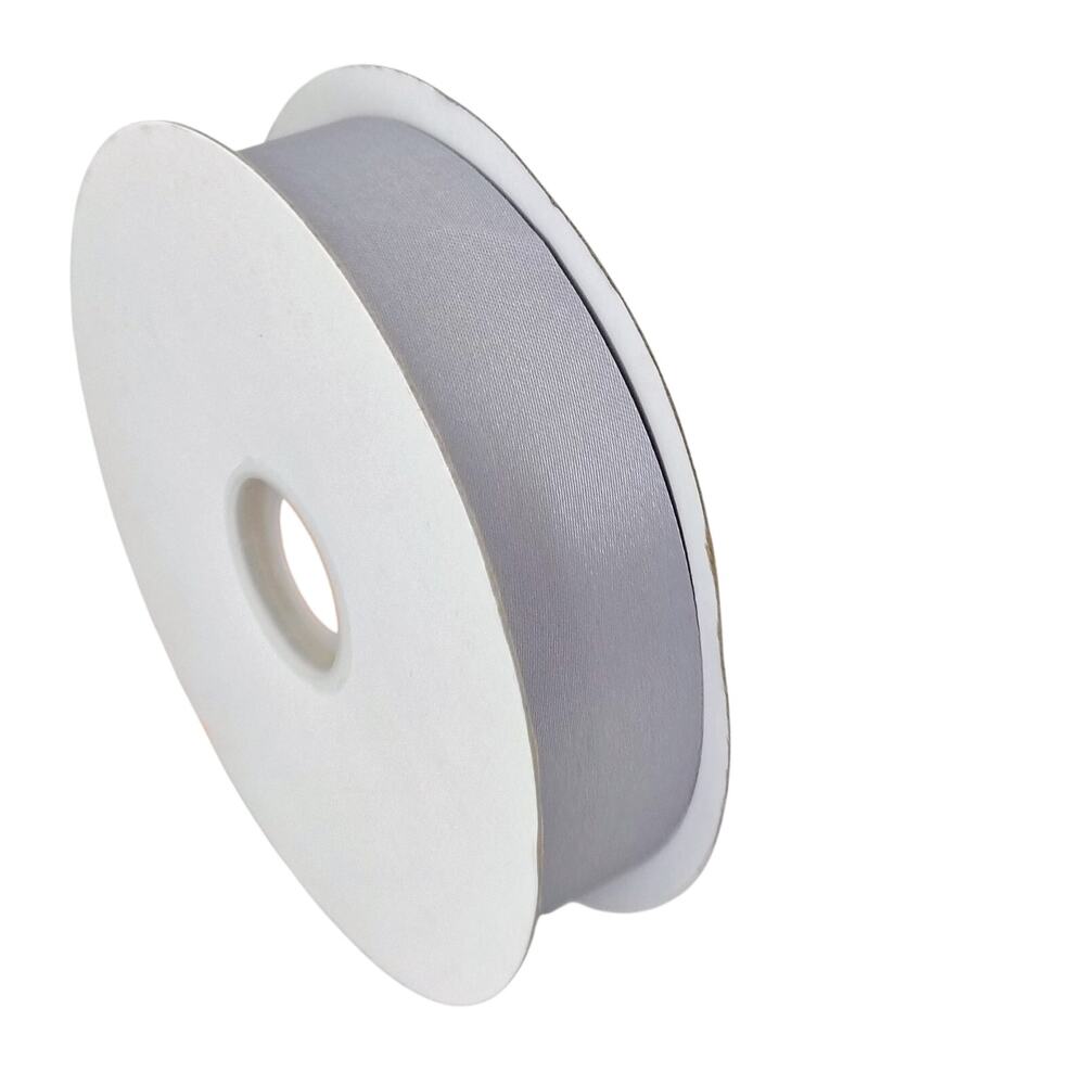 Aqua Satin Ribbon 070 Silver 1 3/8" x 100 Yards Spool NEW Craft 100% Polyester